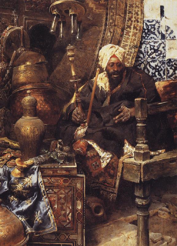 Charles Bargue Arab Dealer Among His Antiques. oil painting image